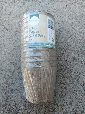 PAPER POTS - 12 pack - 100% Recycled Paper